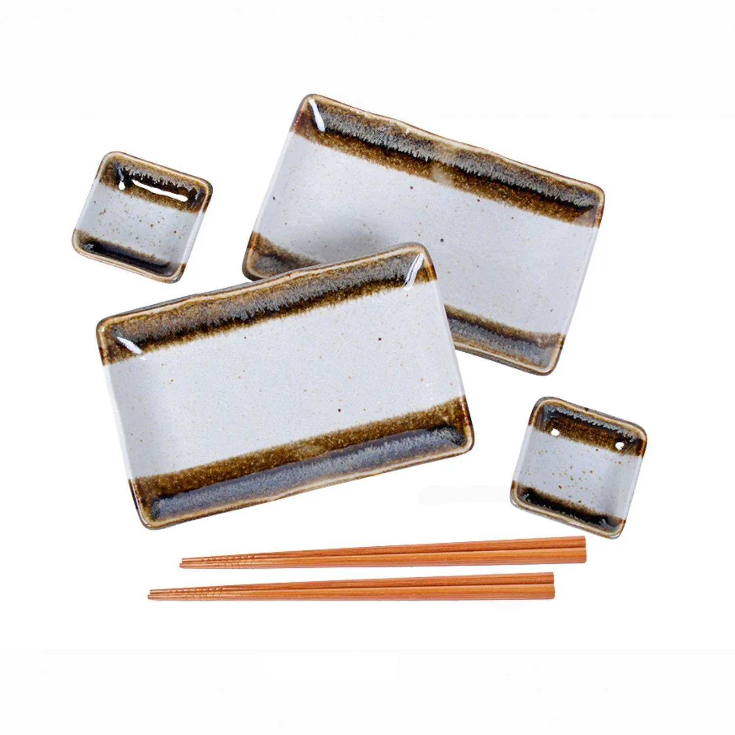 6PC PLATE/DISH/CHOPSTICK SET