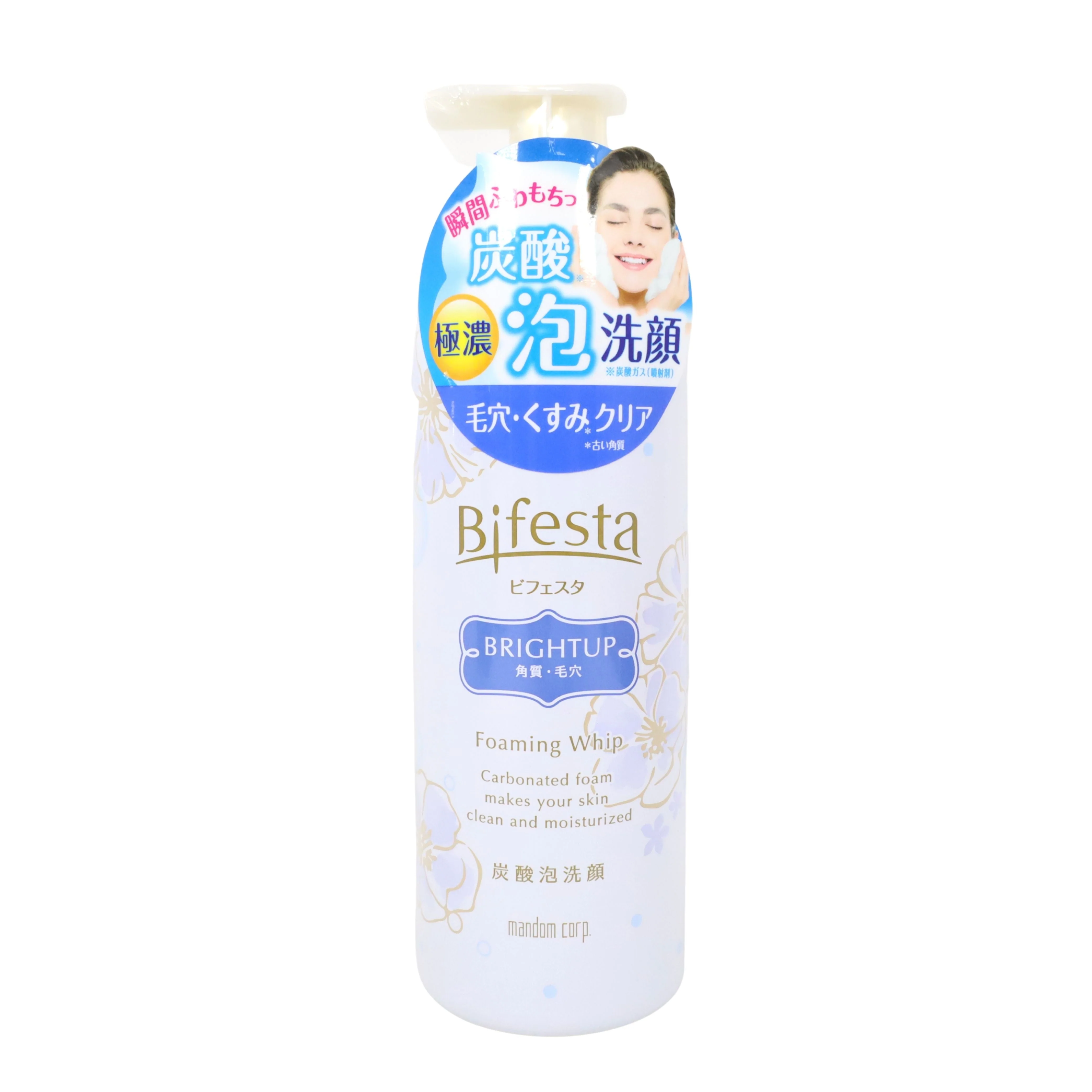 BIFESTA BRIGHT UP FOAMING WHIP FACE WASH CARBONATED FOAM 6.3OZ(180G)