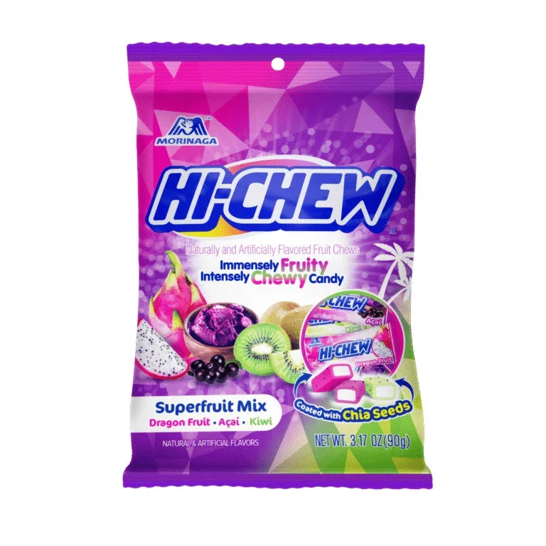 EXPIRING ON 6/24/2026 MORINAGA HI-CHEW SUPERFRUIT MIX 3.17 OZ. (DRAGON FRUIT, ACAI, KIWI)