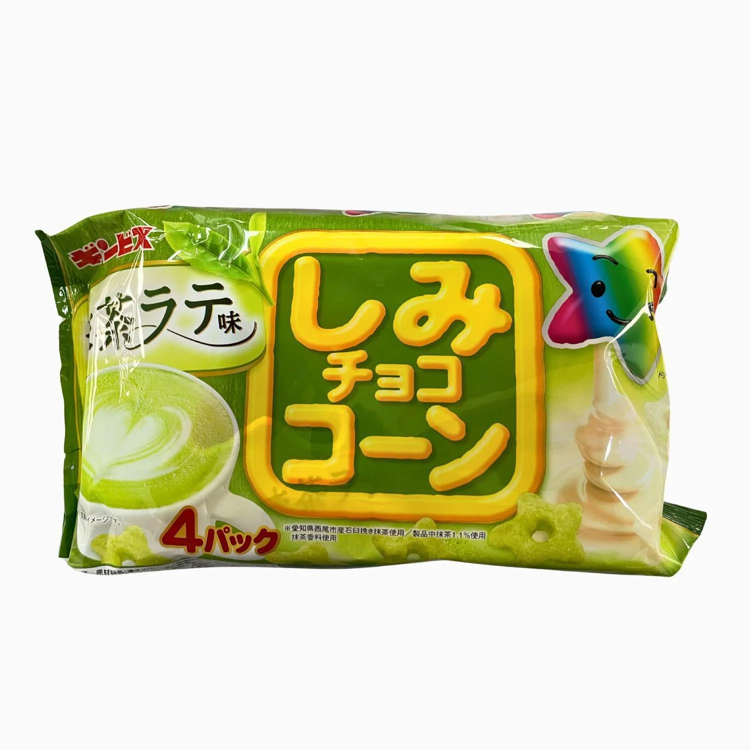 GINBIS CHOCO CORN MATCHA LATTE 4P 88G/3.1OZ