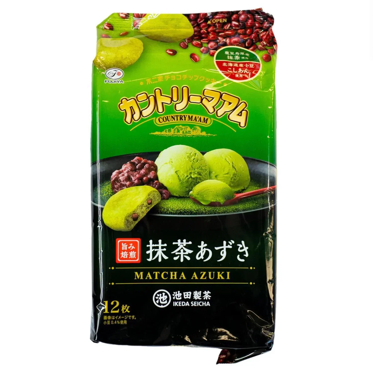 FUJIYA COUNTRY MAAM MATCHA & RED BEAN 4.2OZ/12G