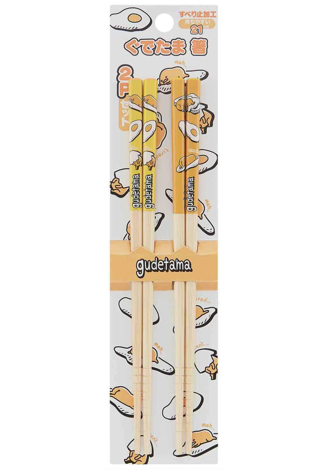 GUDETAMA BAMBOO CHOPSTICKS 2PCS SET #A