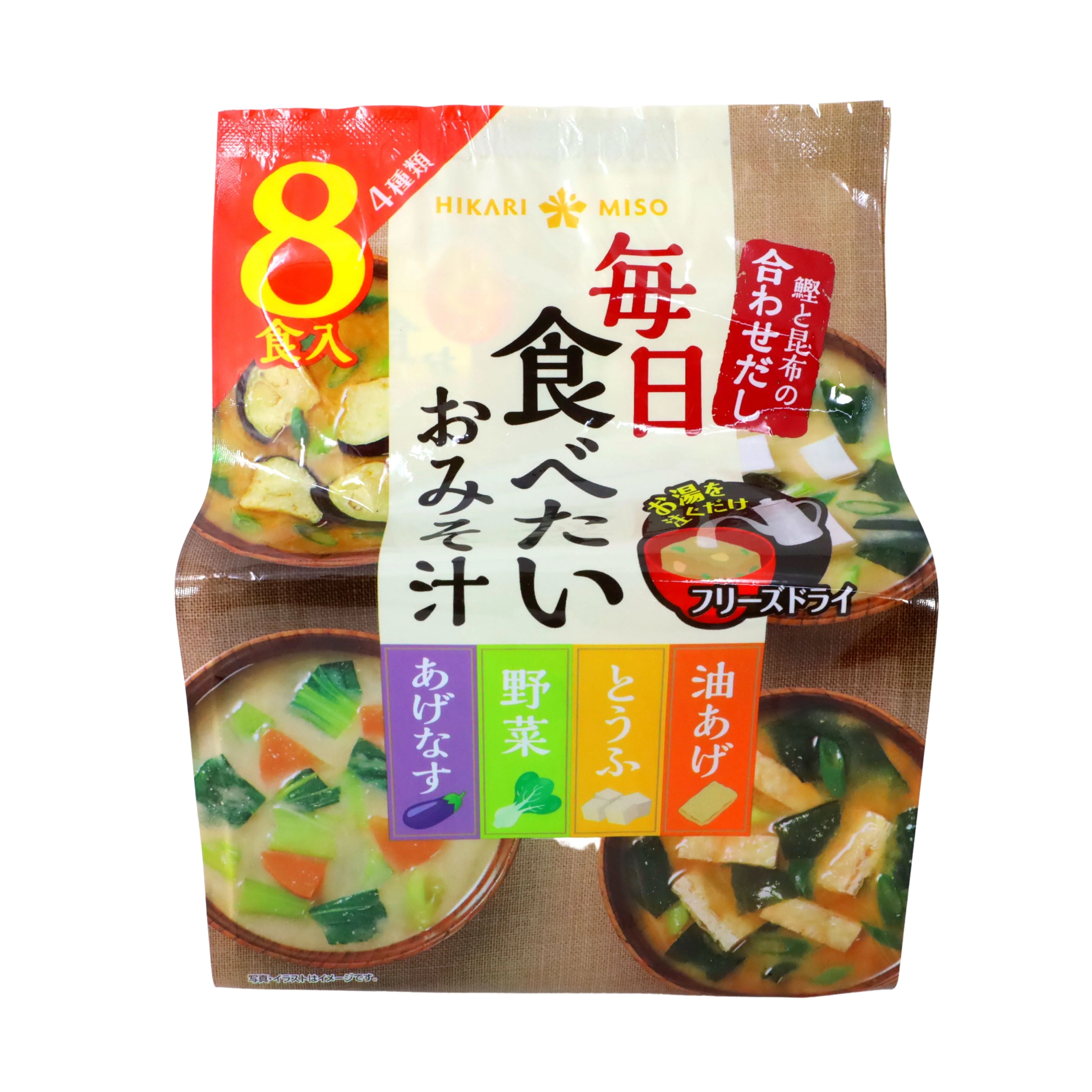 HIKARI MISO MAINICHI TABETAI OMISO SHIRU MISO SOUP 8SVGS 2.3OZ/65G EXPIRING ON 10/09/2023