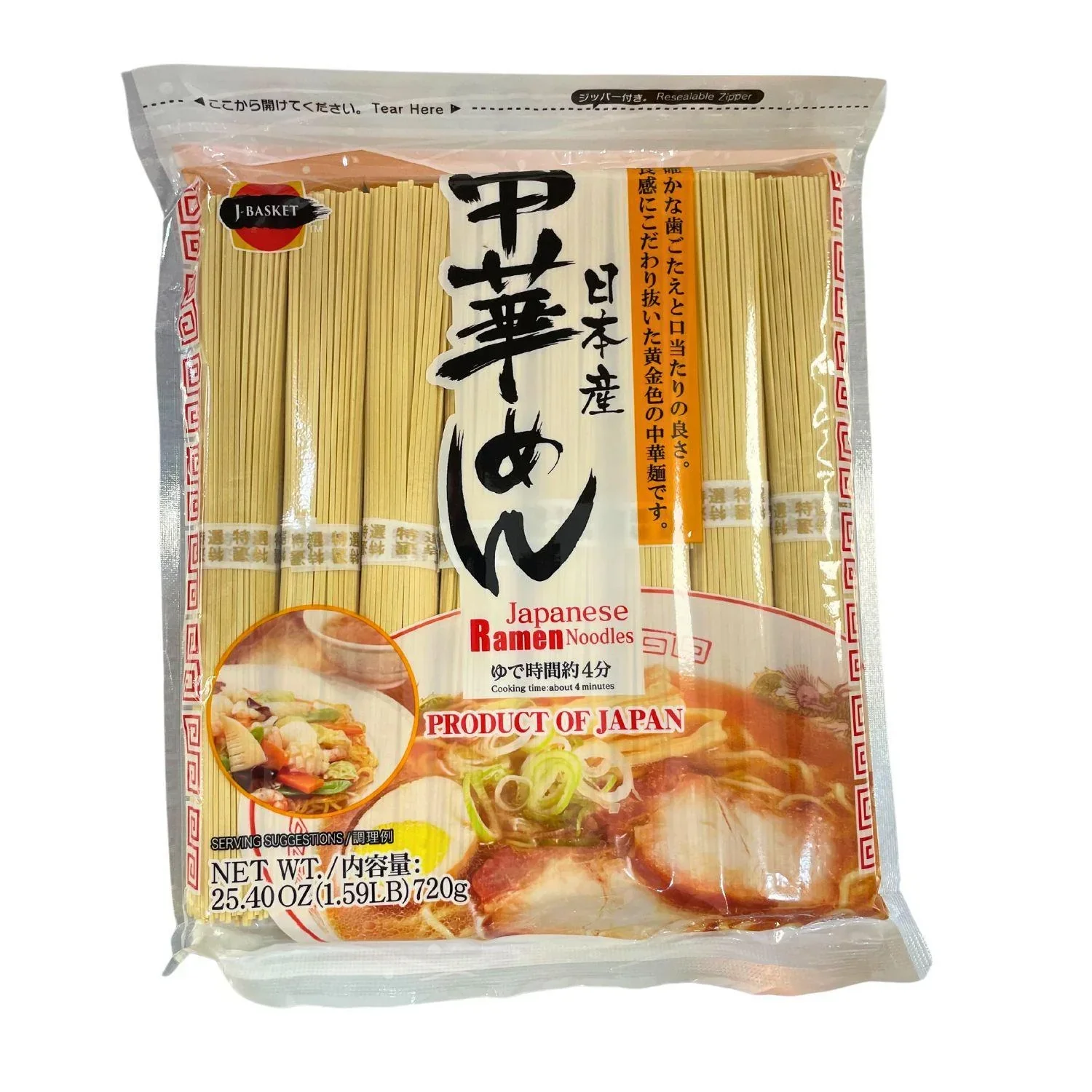 J-BASKET JAPANESE RAMEN CHUKA MEN DRIED NOODLES 25.40OZ/720G