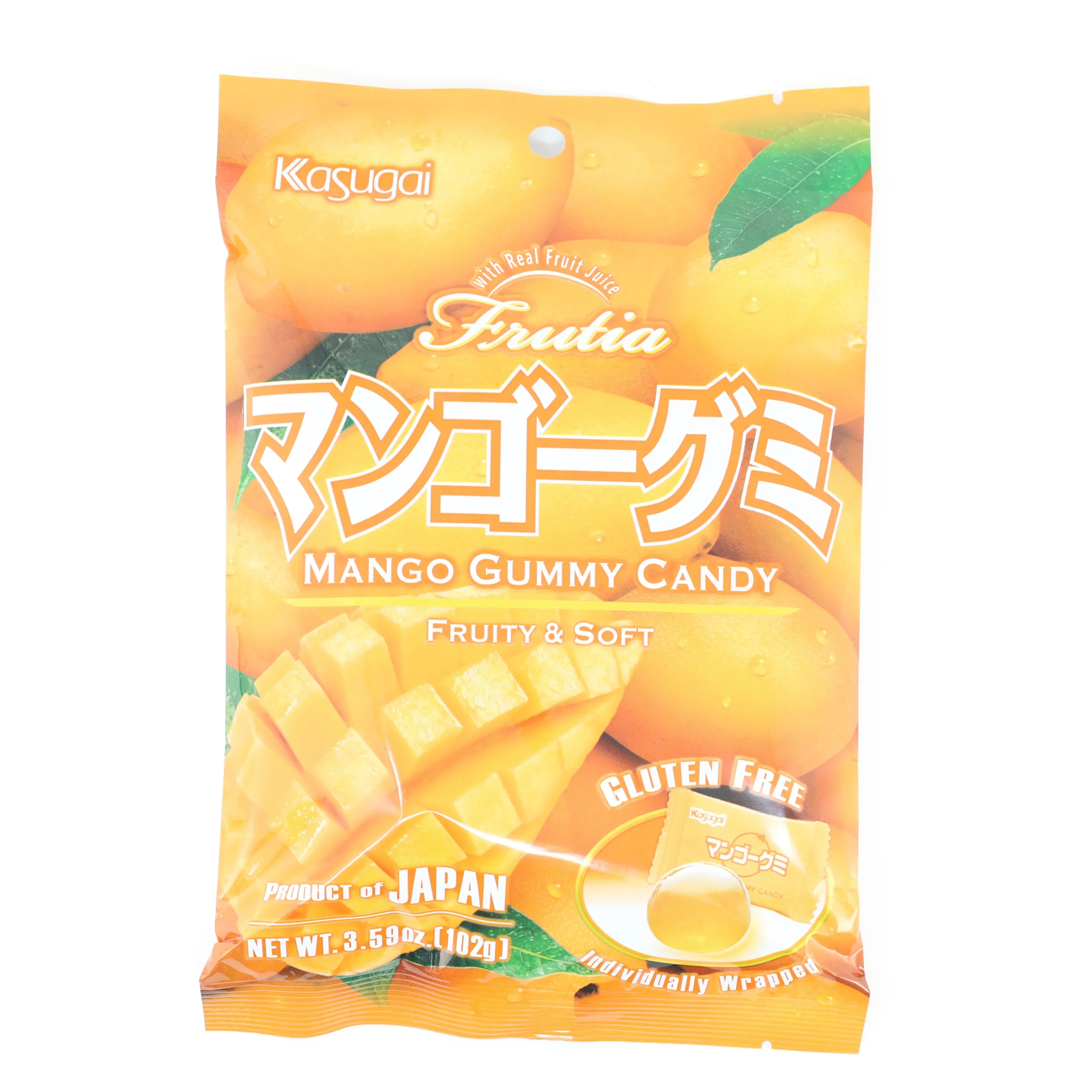 KASUGAI FRUTIA MANGO GUMMY CANDY 3.59OZ