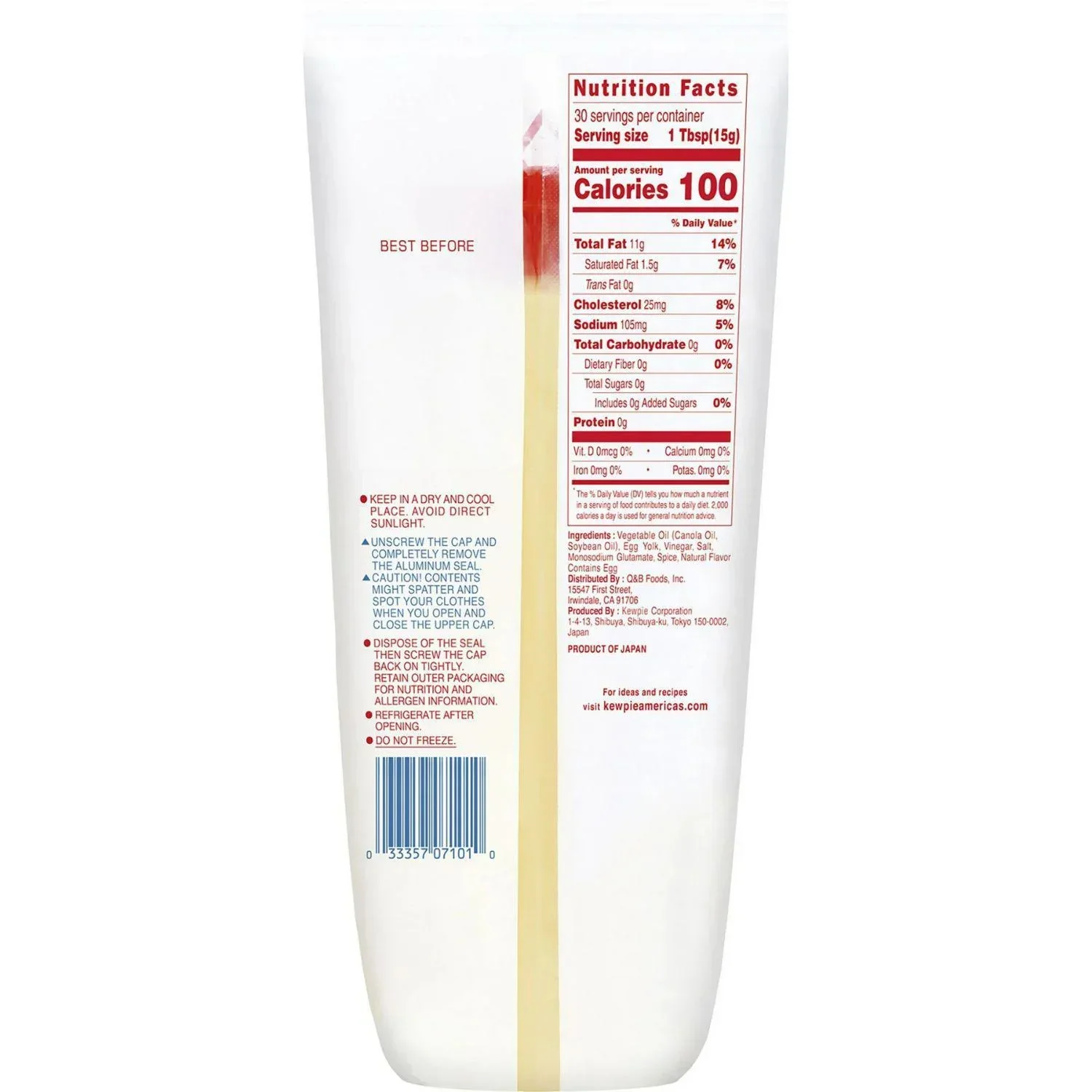 KEWPIE MAYONNAISE 15.72FL OZ/450G - Image 2