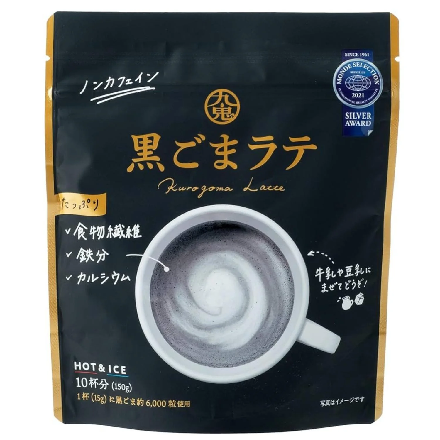 KUKI BLACK SESAME LATTE MIX NON-SWEET100G 3.5OZ