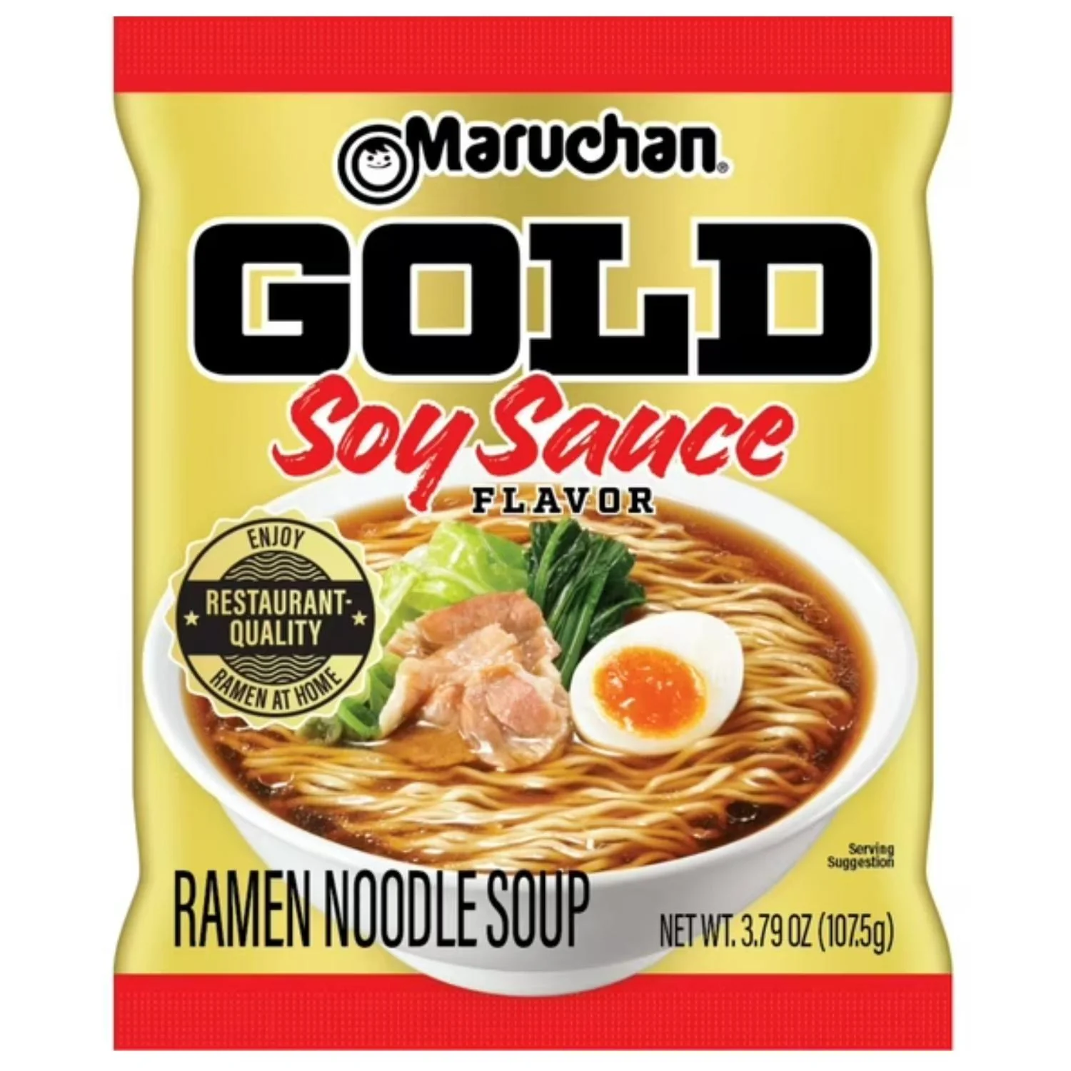 MARUCHAN GOLD SOY SAUCE CRAFT RAMEN NOODLES 3.79OZ/107.5G