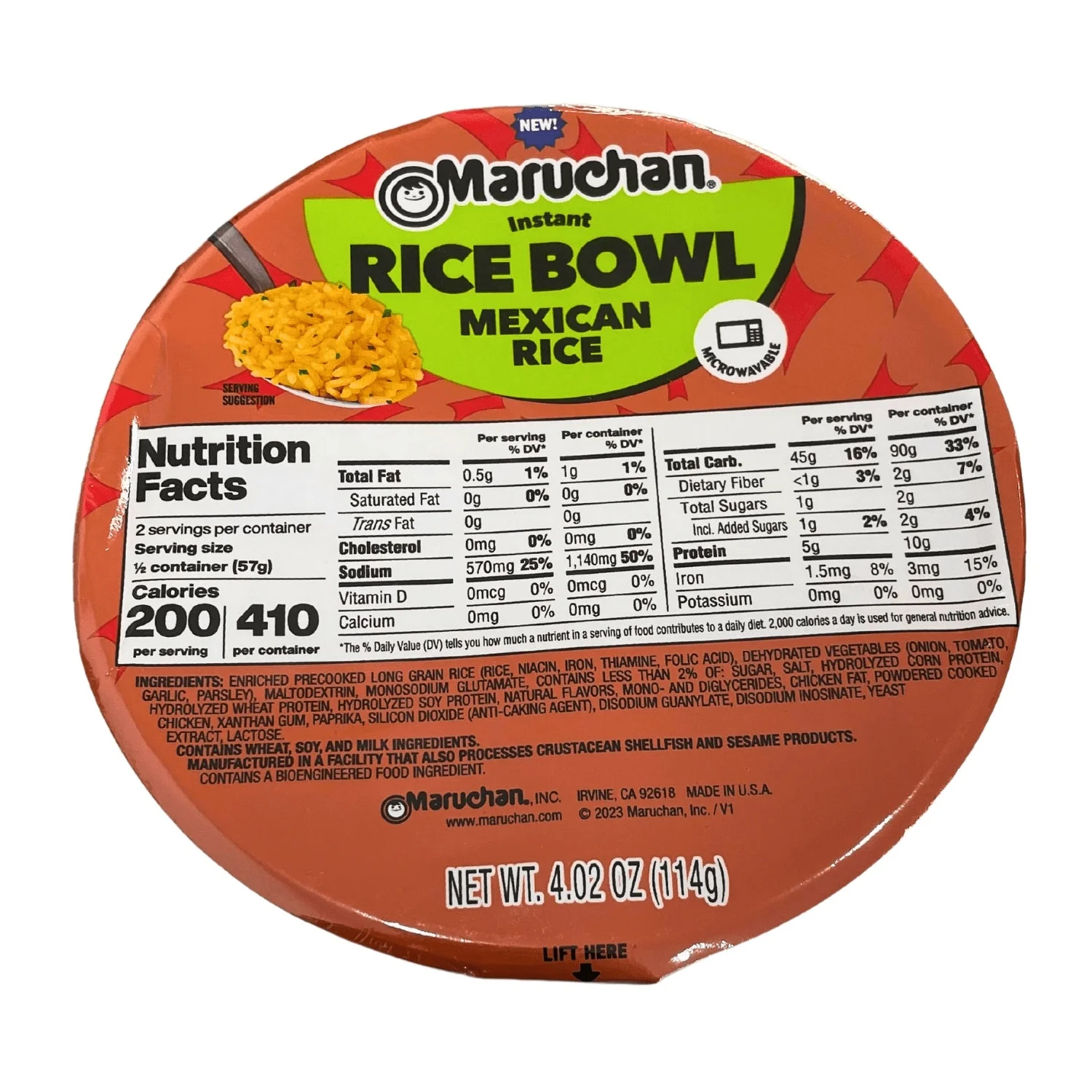 MARUCHAN INSTANT RICE BOWL MEXICAN 4.02OZ/114G - Image 2