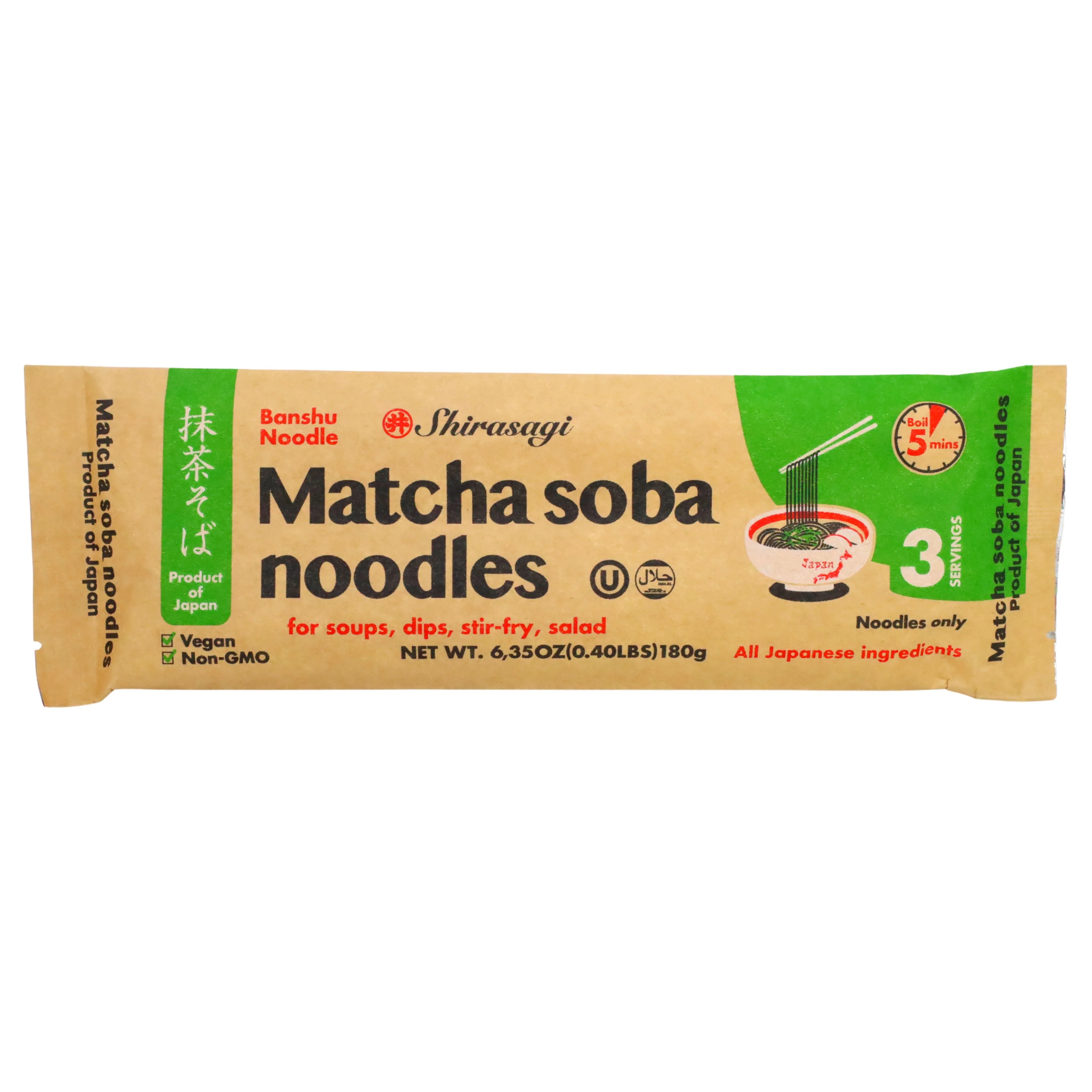 MATCHA SOBA NOODLES 3SERVINGS 6.35OZ/180G