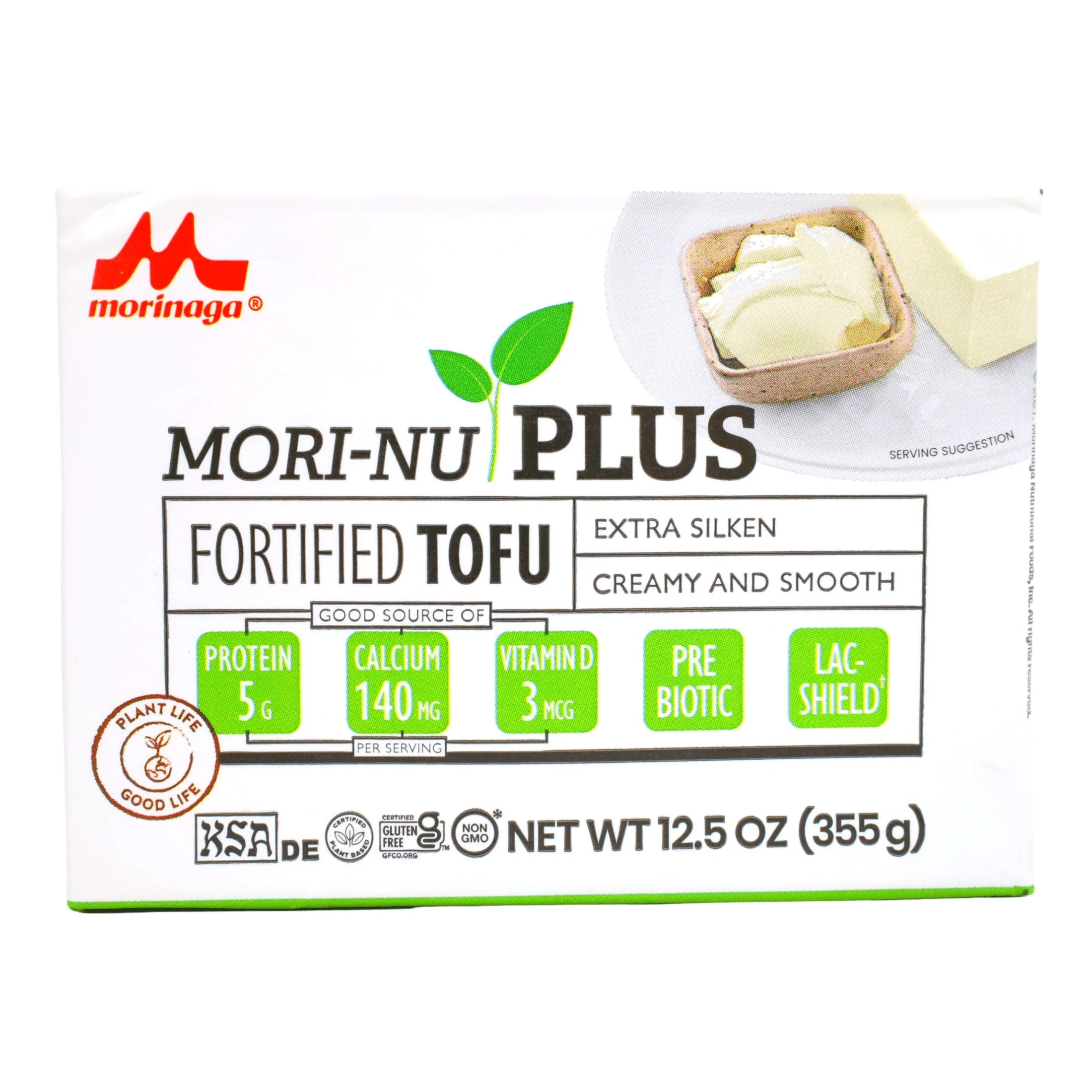MORI-NU PLUS FORTIFIED TOFU EXTRA SILKEN CREAMY AND SMOOTH 12.5OZ/355G