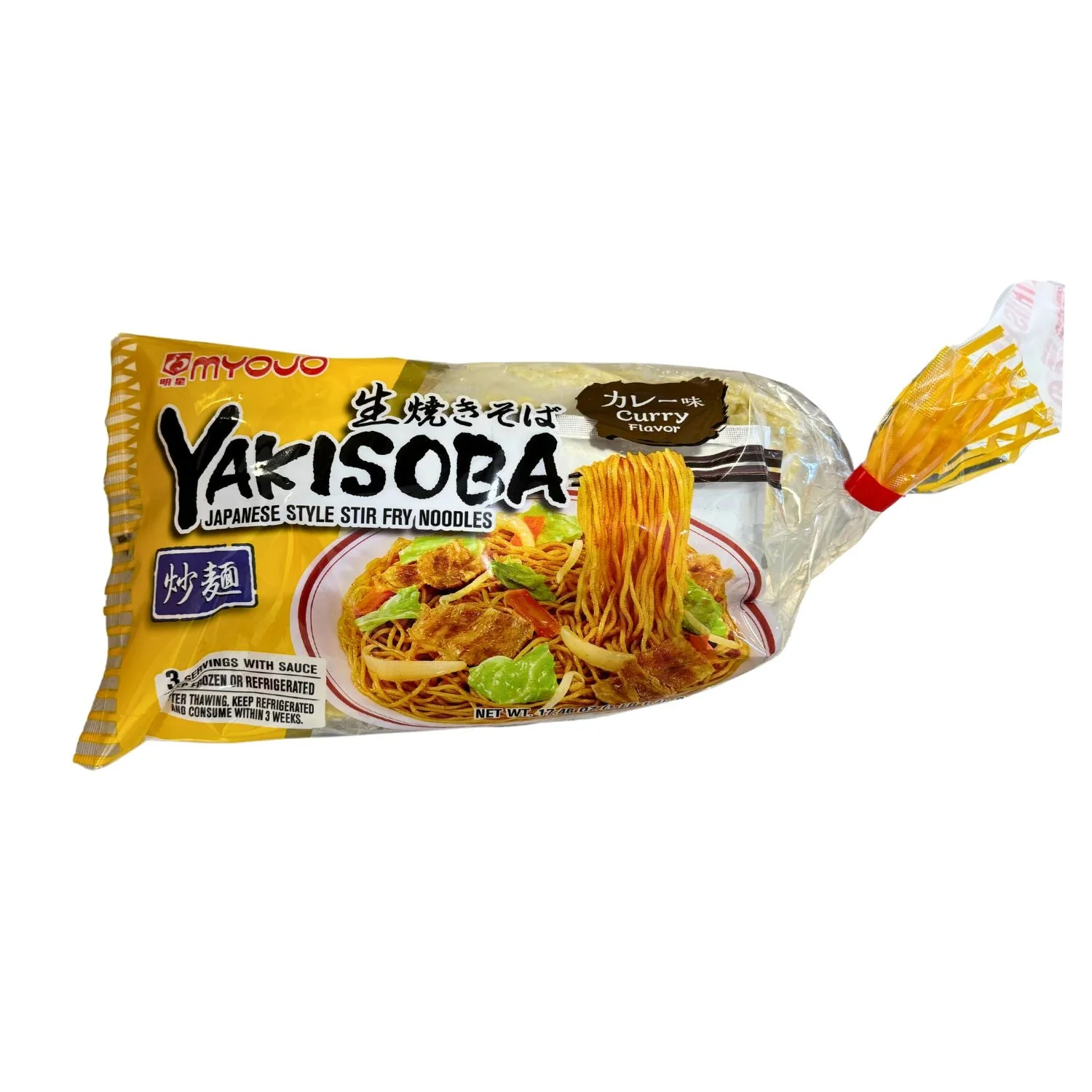 MYOJO NAMA YAKISOBA CURRY 3P FZN