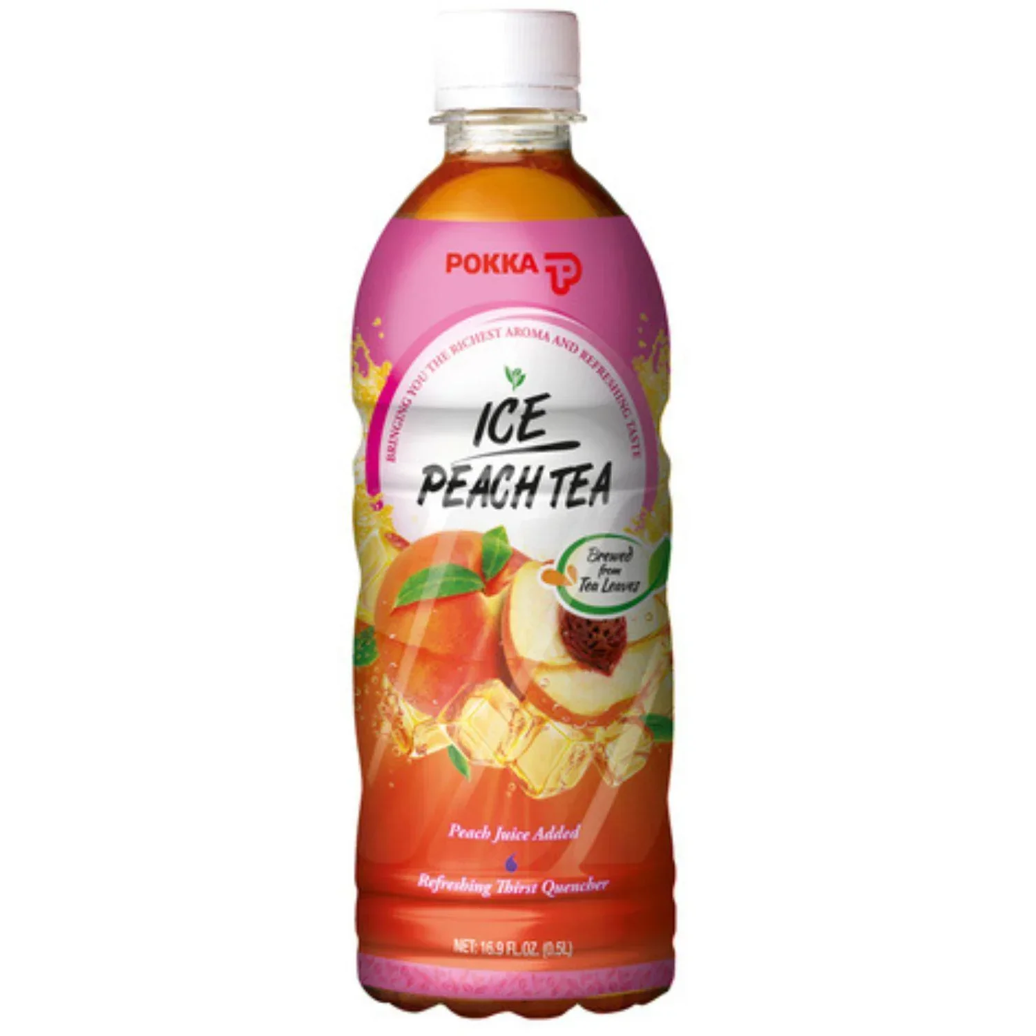 POKKA ICE PEACH TEA PET 500ML