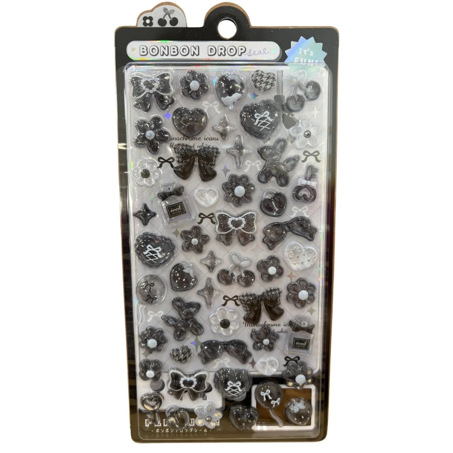 QLIA STICKERS:01151 BON BON DROP BLACK