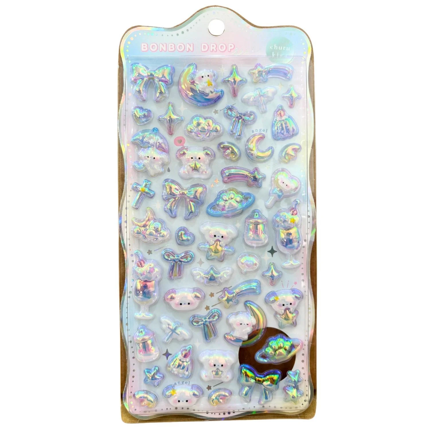 QLIA STICKERS:91260 BON BON DROP AURORA WHITE