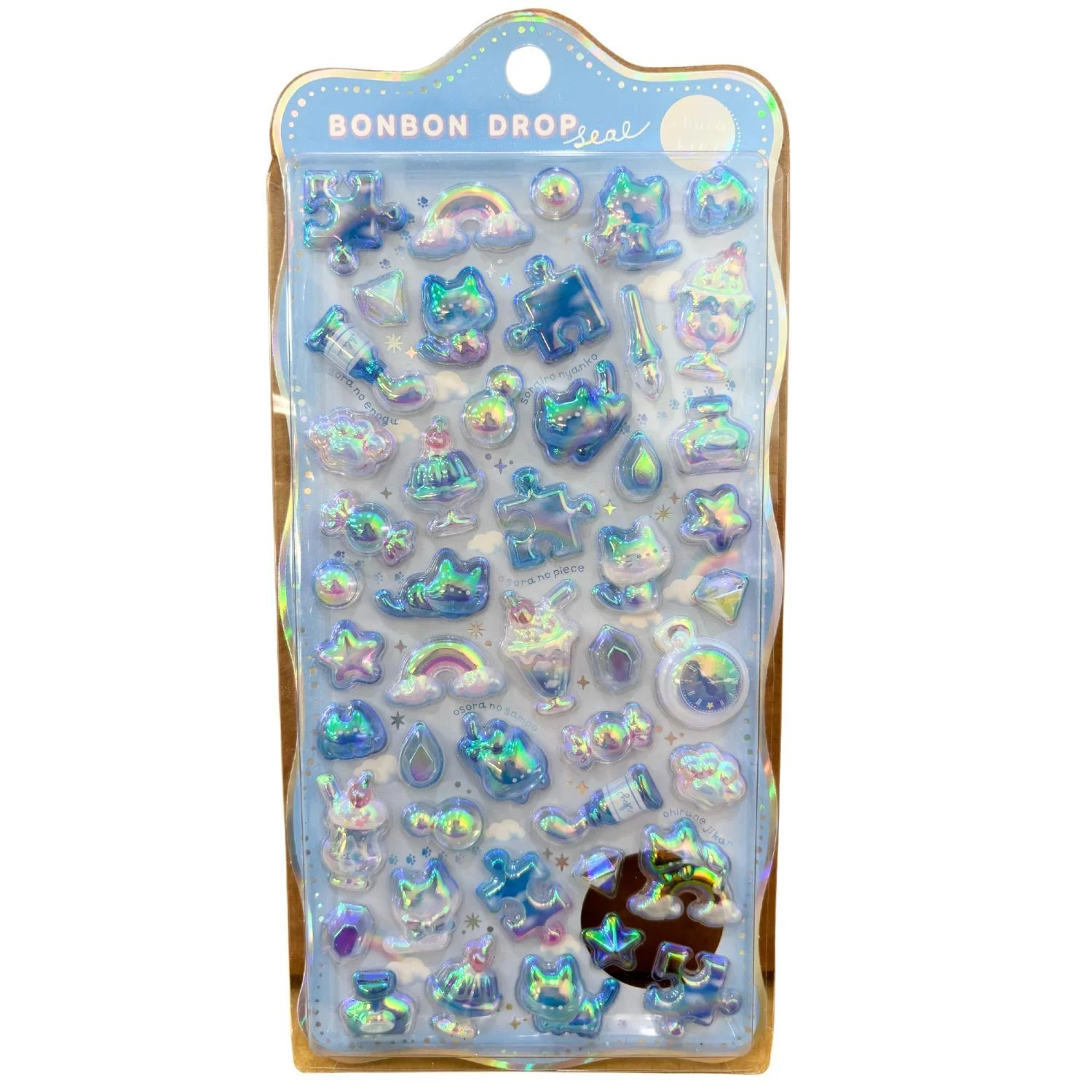 QLIA STICKERS:91261 BON BON DROP AURORA BLUE