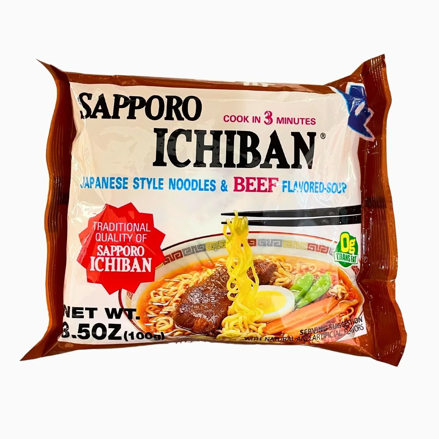 EXPIRING ON 3/6/2026 SAPPORO ICHIBAN BEEF FLAVOR NOODLE 3.5OZ/100 - Image 2