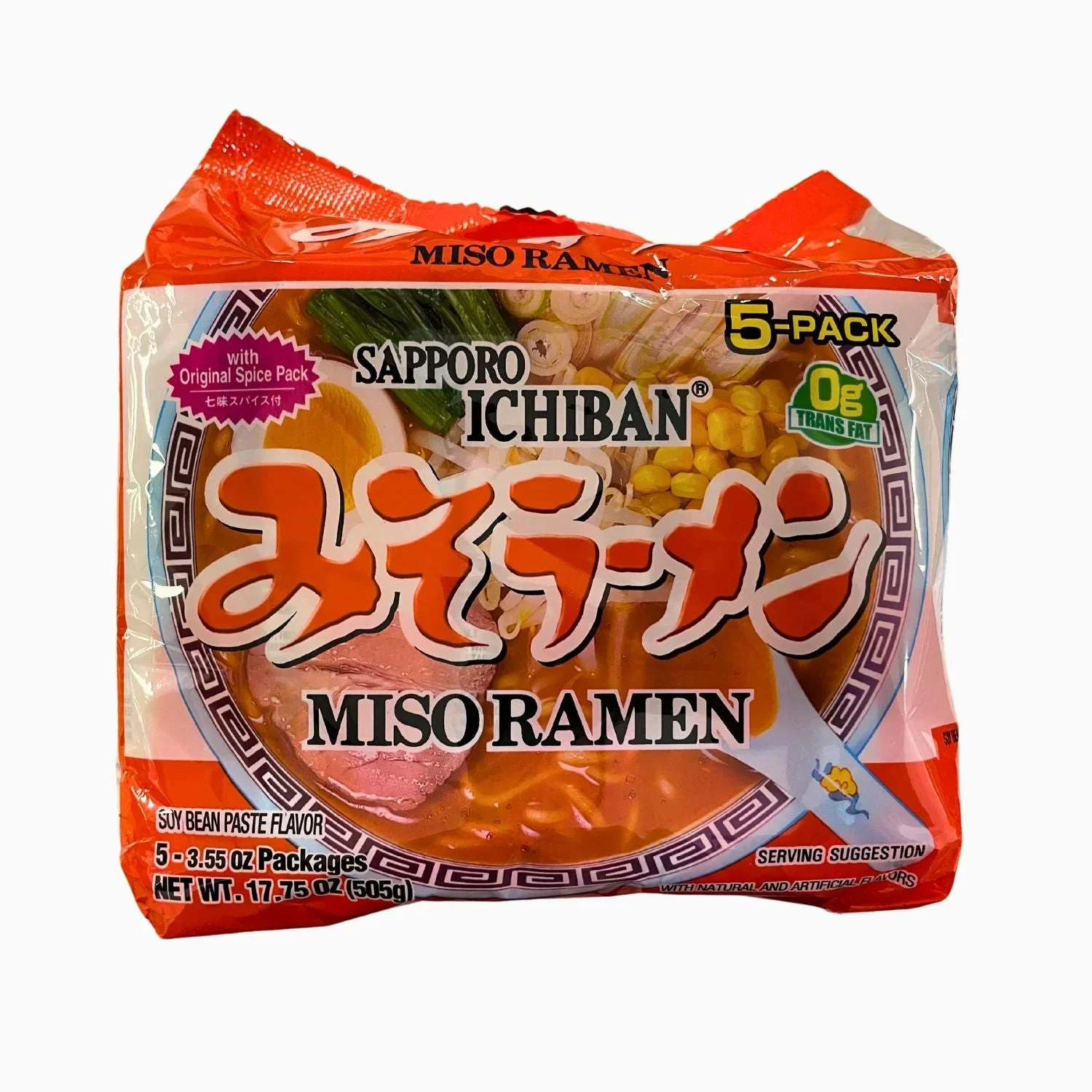 SAPPORO ICHIBAN MISO RAMEN 5PACK 17.75OZ/505G - Image 2