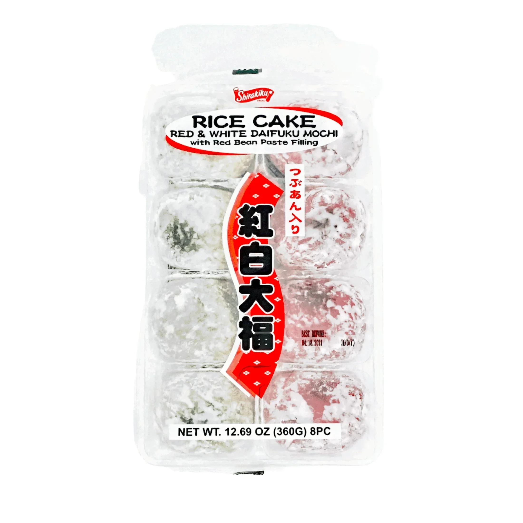 SK RED AND WHITE DAIFUKU MOCHI RICE CAKE 8P 12.69OZ/360G