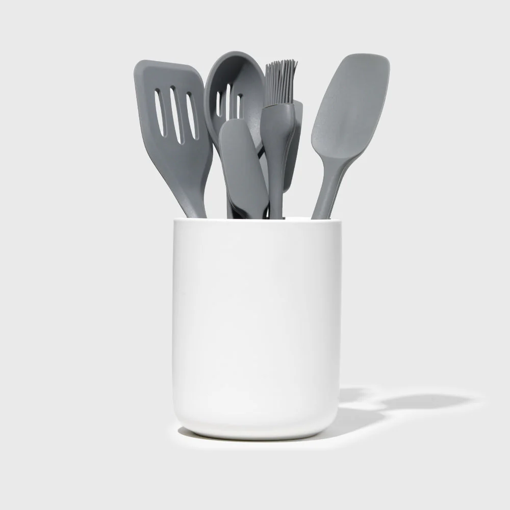 Short Stoneware Utensil Holder - Image 3
