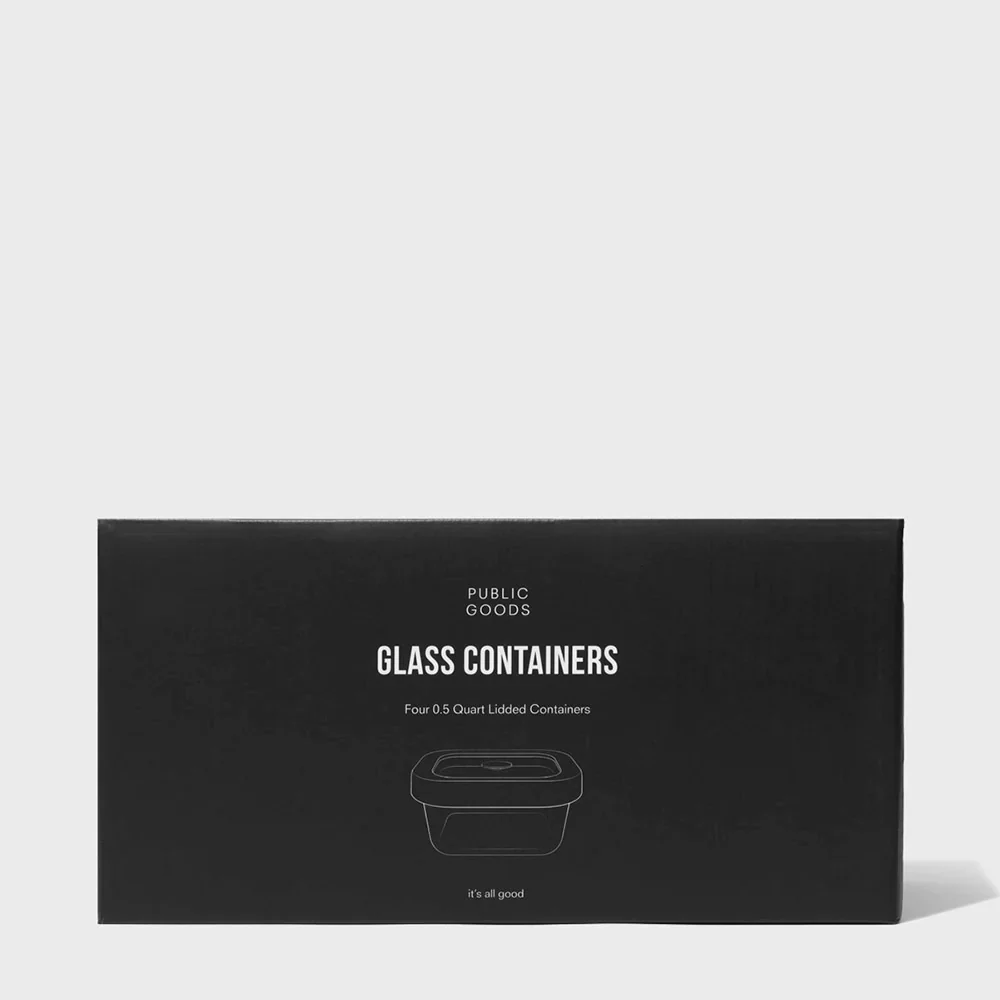 Square Glass Food Storage Containers (Set of 4) - Image 5