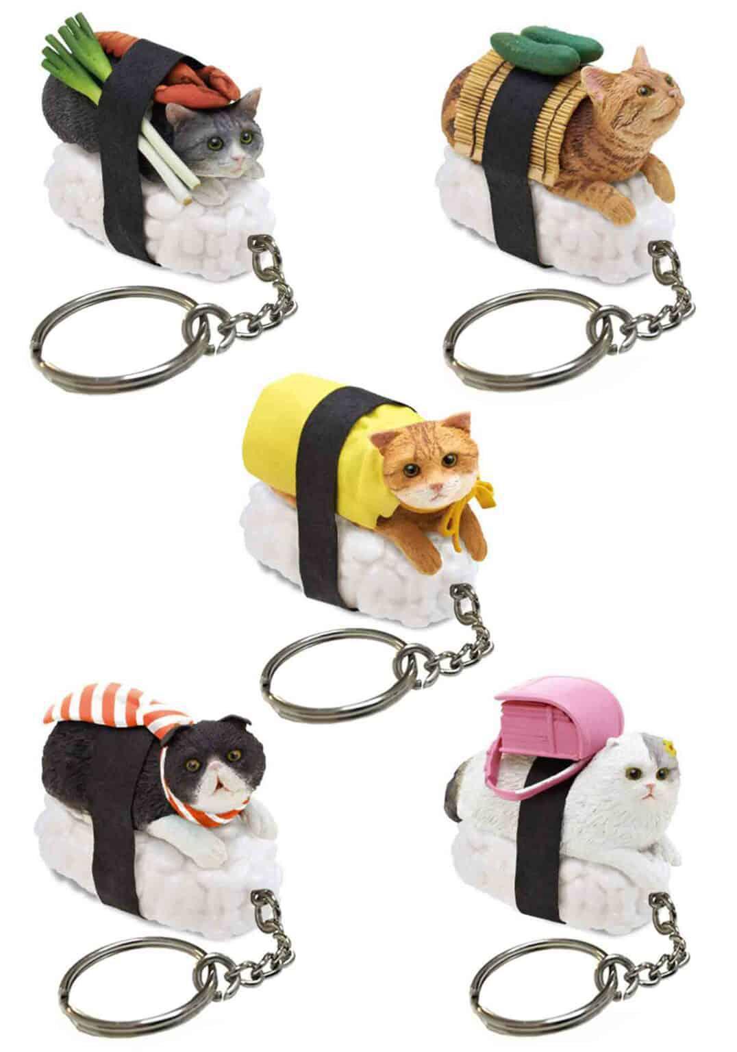 SUSHI CAT (NEKOZUSHI) KEYRING BLIND BOX VERSION 1