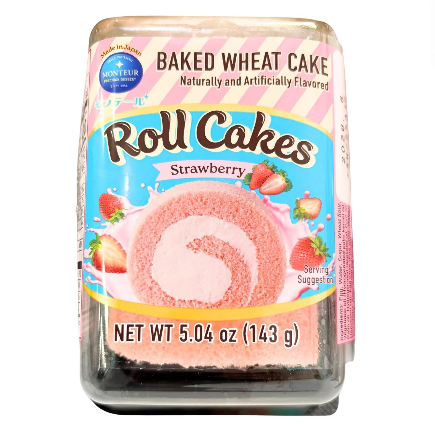 SWEETS ROLL CAKE STRAWBERRY 5P 5.36OZ/152G