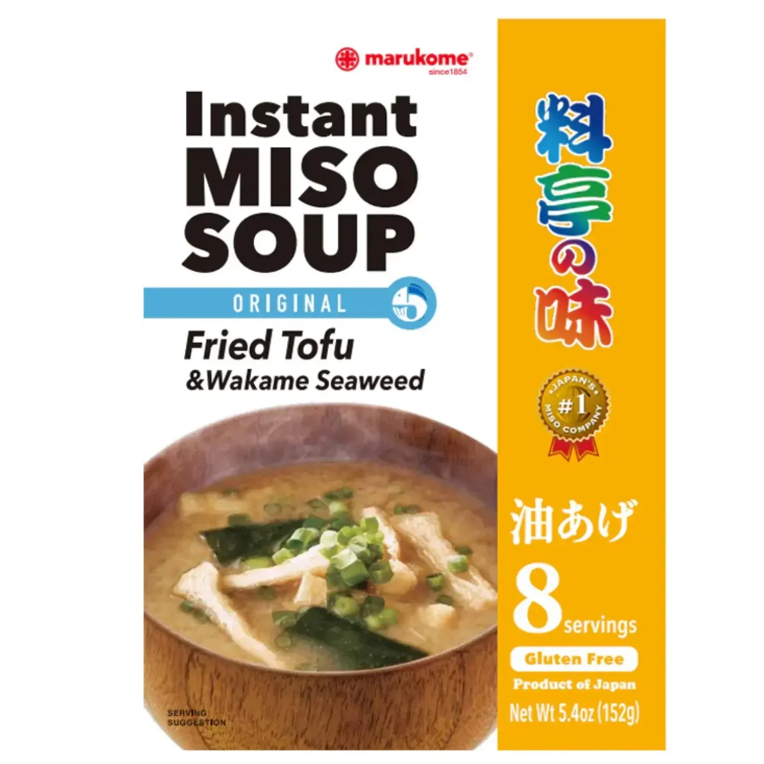 MARUKOME INSTANT MISO SOUP NO MSG ADDED FRIED TOFU 5.4OZ/153G