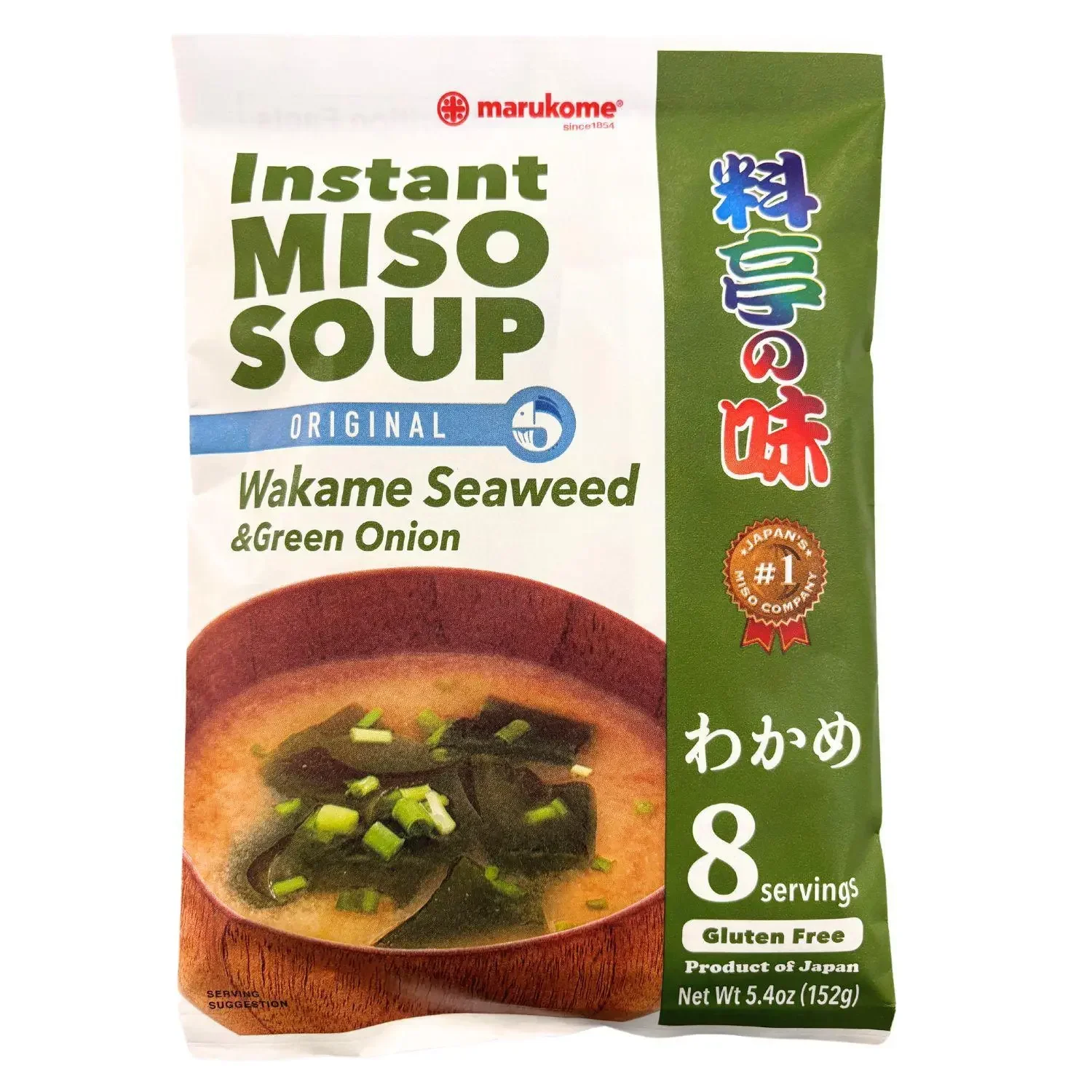 MARUKOME INSTANT MISO SOUP NO MSG ADDED WAKAME SEAWEED 5.5OZ